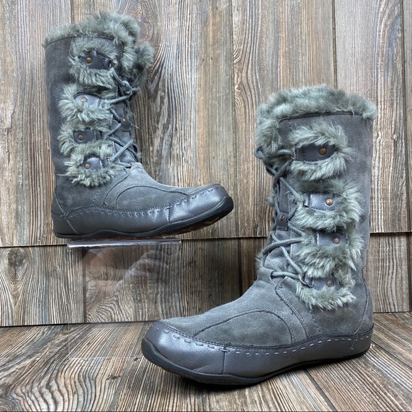 The North Face Boots Gray Suede Leather Insulated - Picture 10 of 10